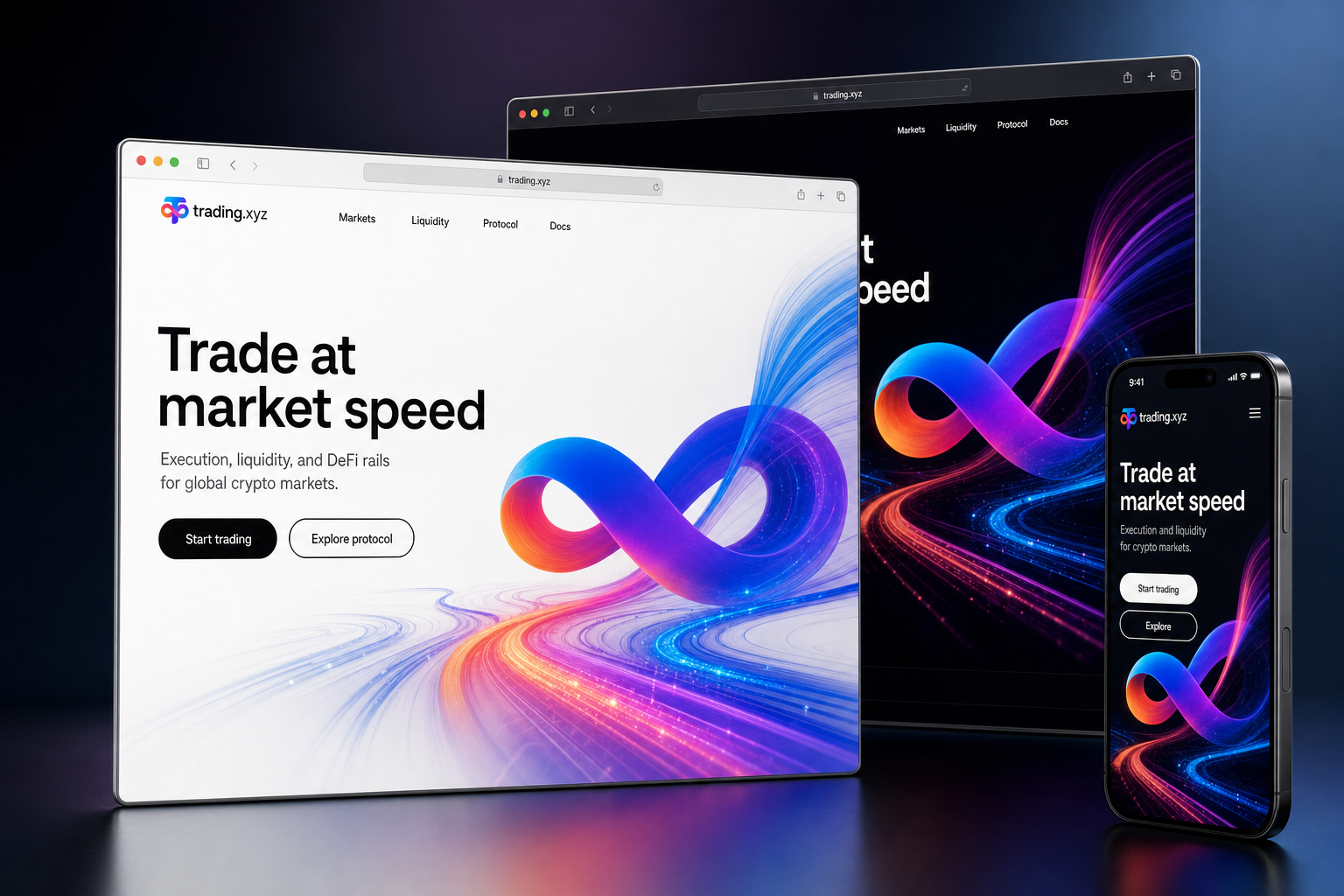 trading.xyz website concept preview