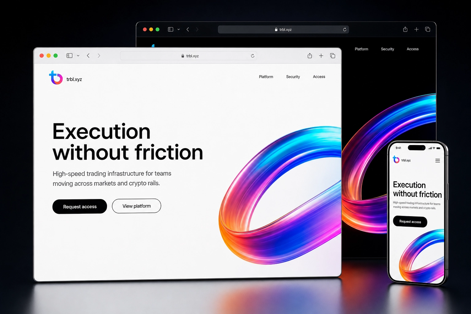 trbl.xyz website concept preview