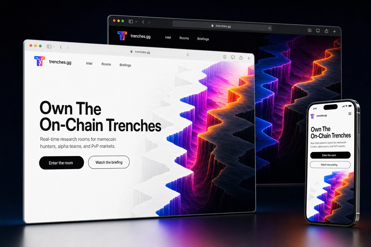 trenches.gg website concept preview