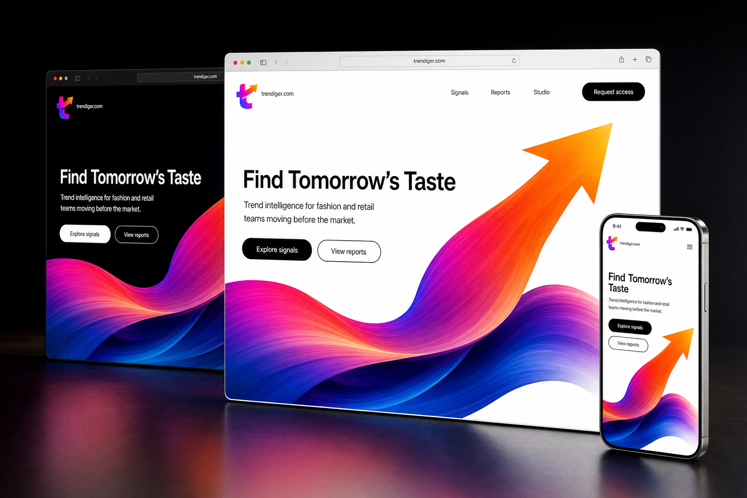 trendiger.com website concept preview enlarged