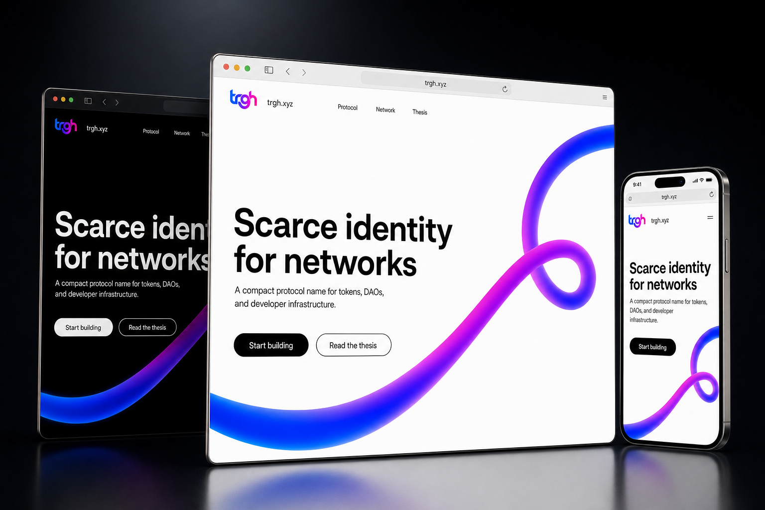 trgh.xyz website concept preview enlarged