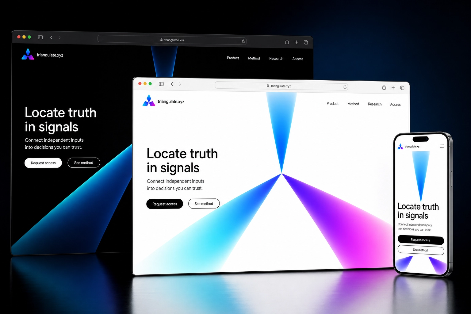 triangulate.xyz website concept preview