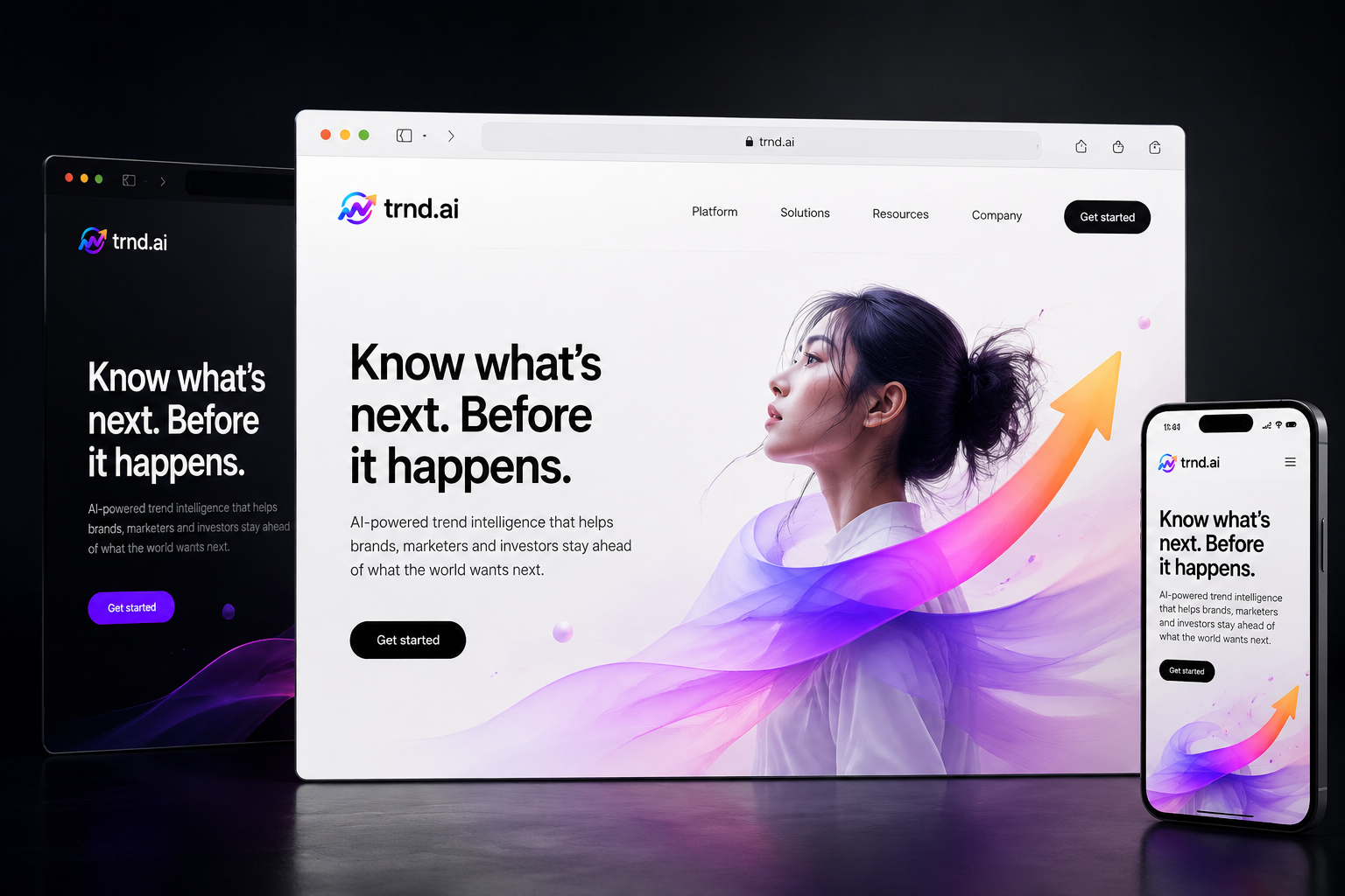 trnd.ai website concept preview
