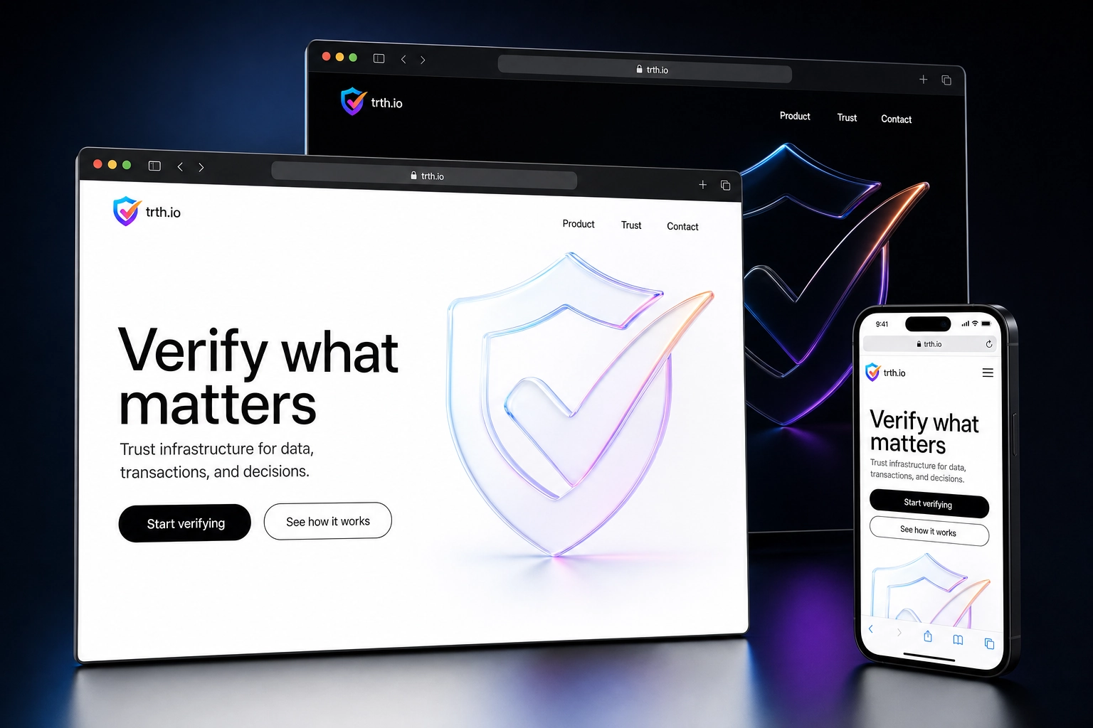 trth.io website concept preview