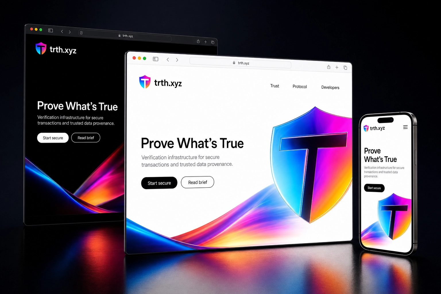 trth.xyz website concept preview