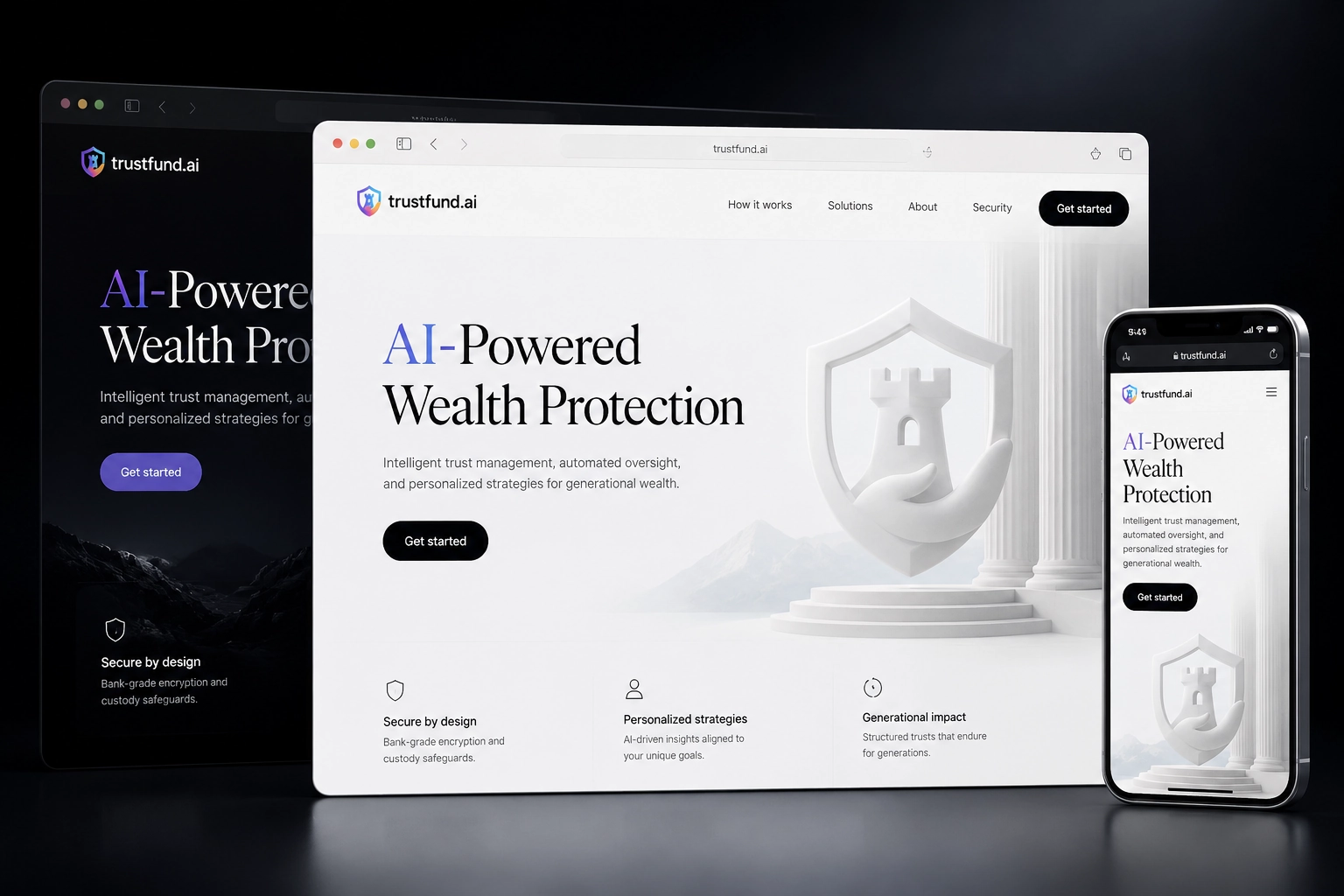 trustfund.ai website concept preview