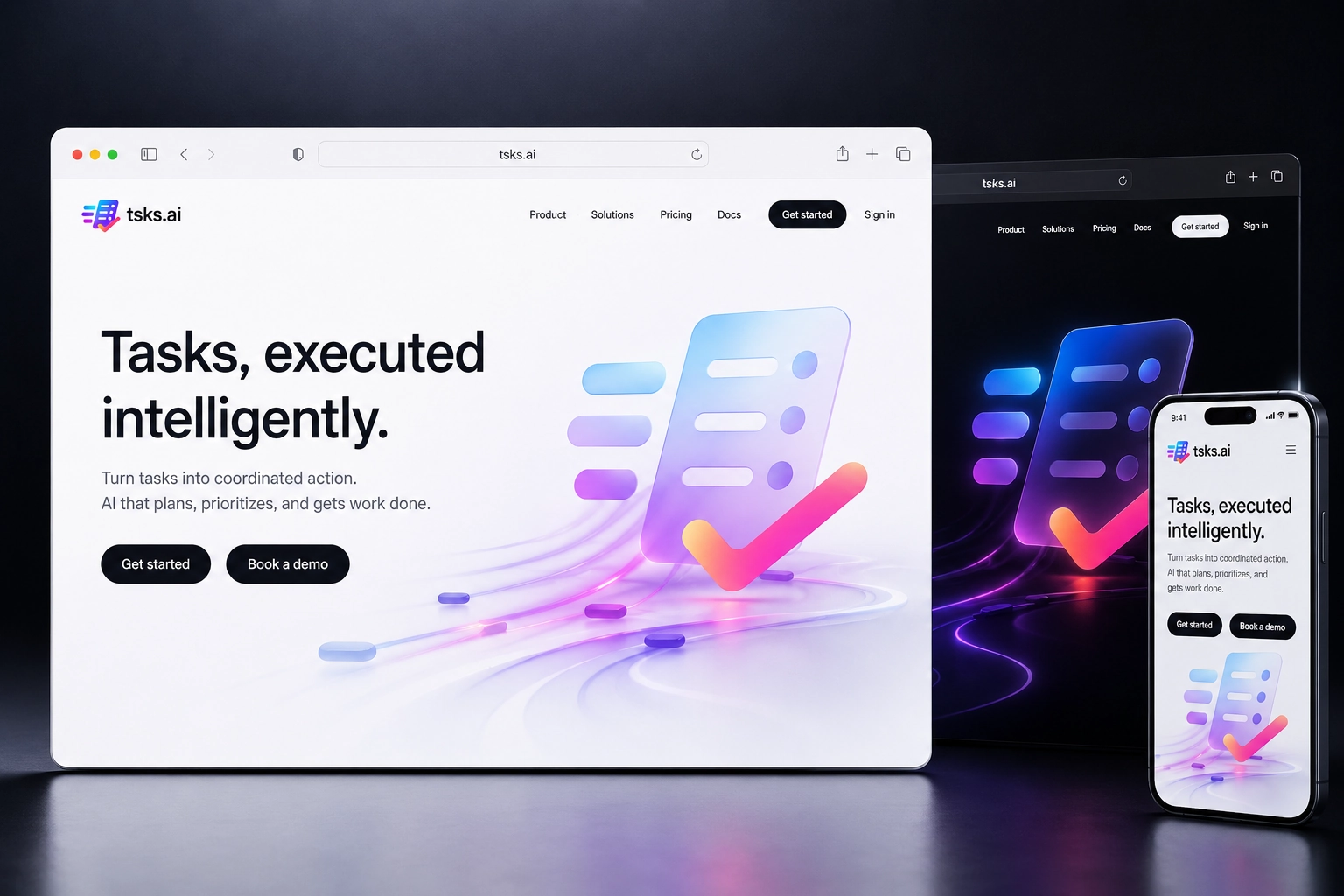 tsks.ai website concept preview