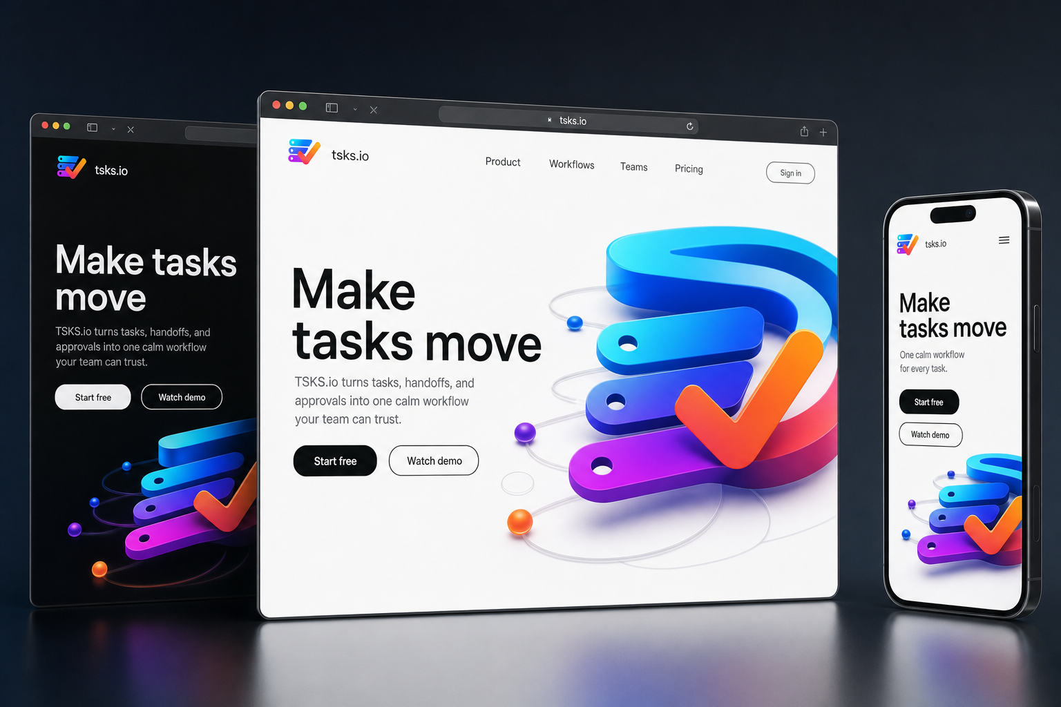 tsks.io website concept preview