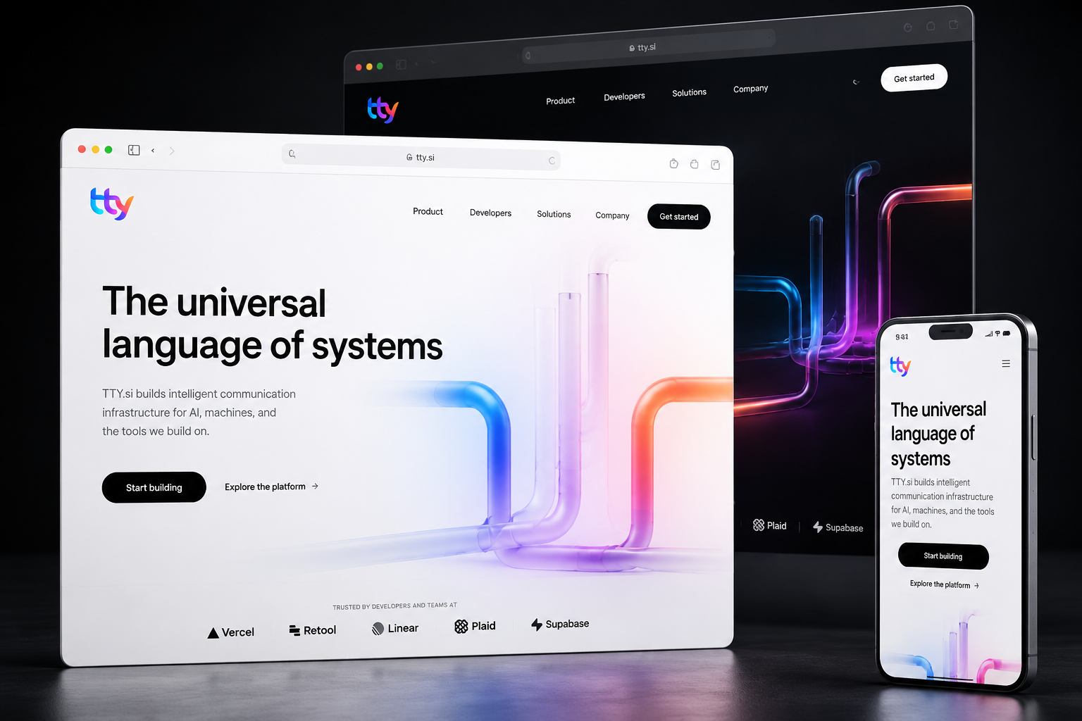 tty.si website concept preview
