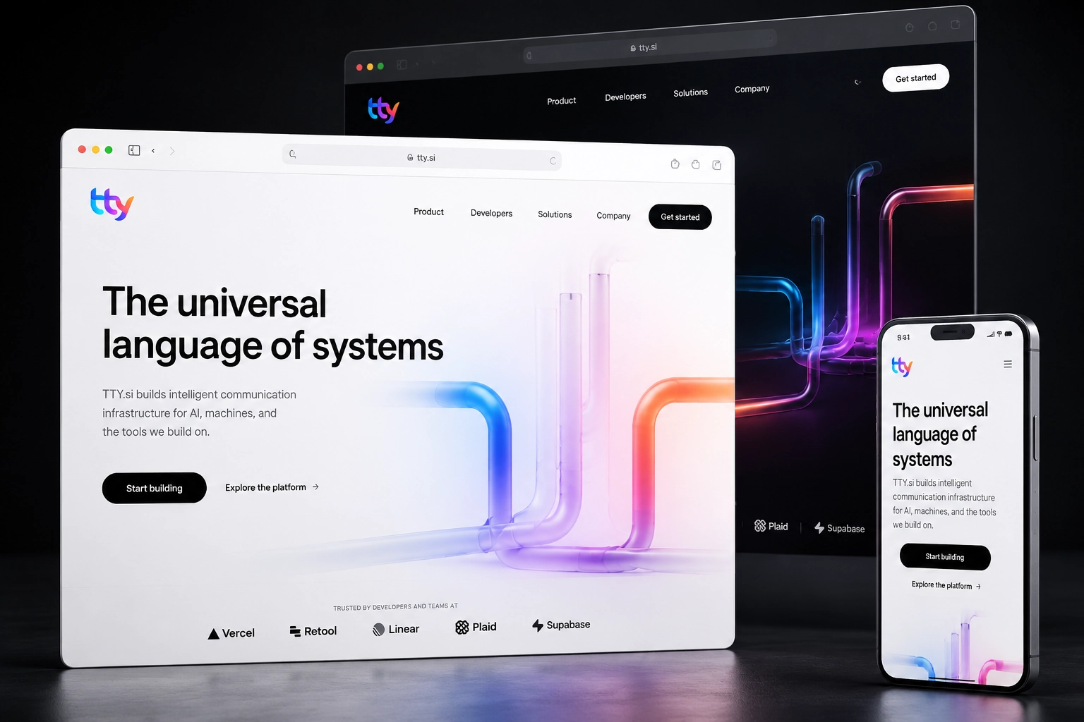 tty.si website concept preview