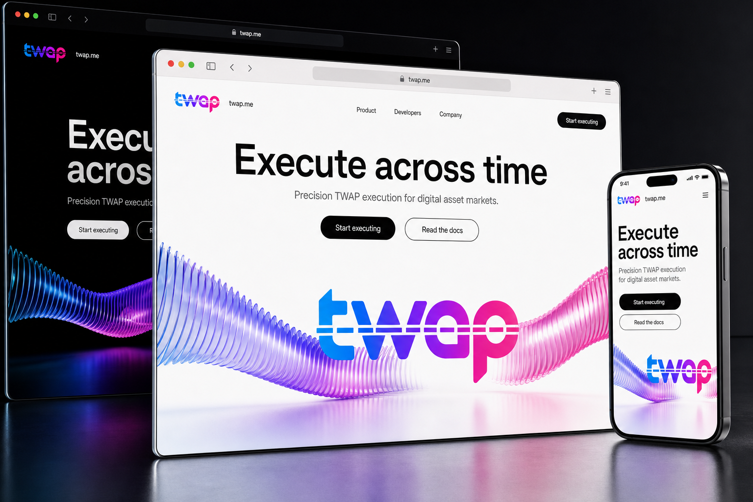 twap.me website concept preview enlarged