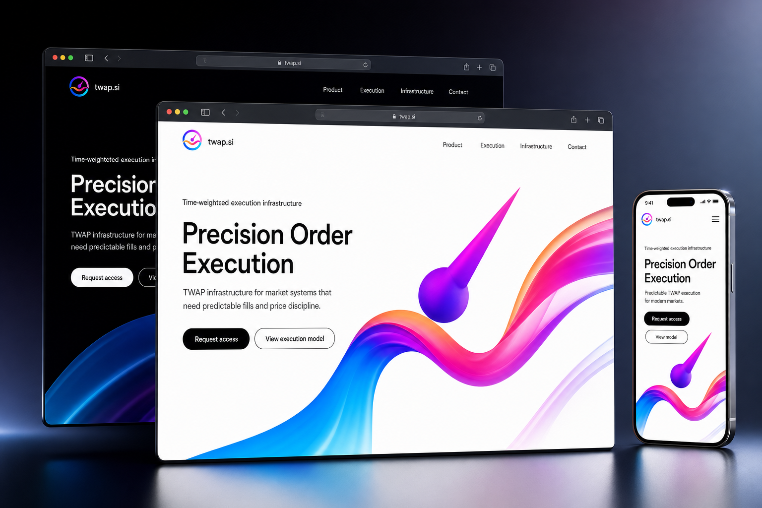 twap.si website concept preview