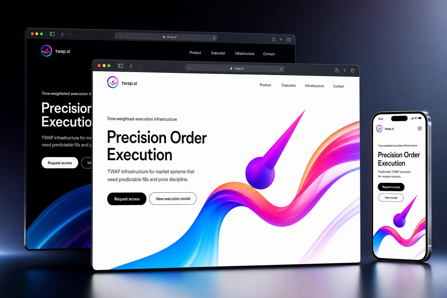 twap.si website concept preview