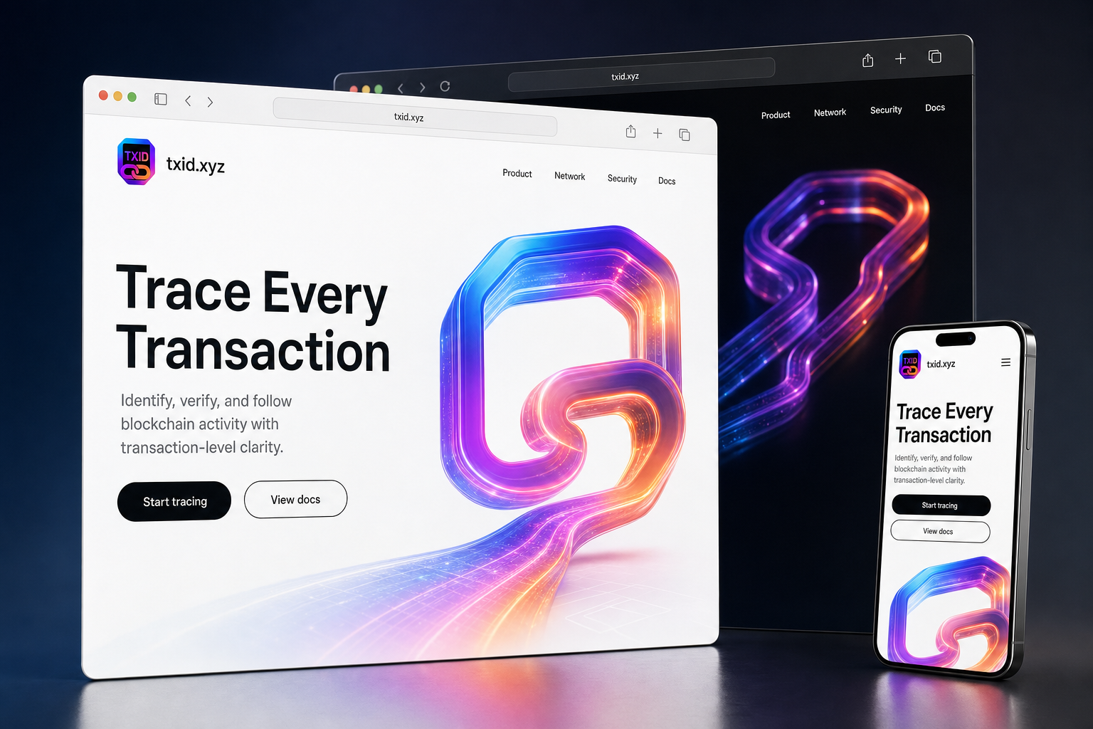 txid.xyz website concept preview