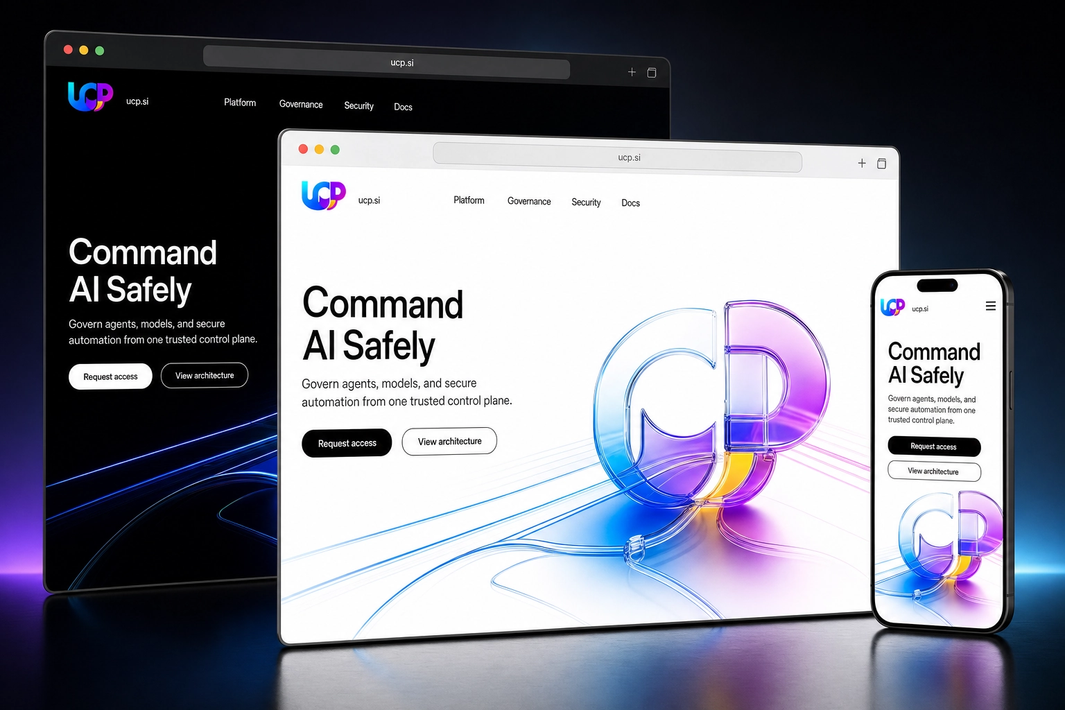 ucp.si website concept preview
