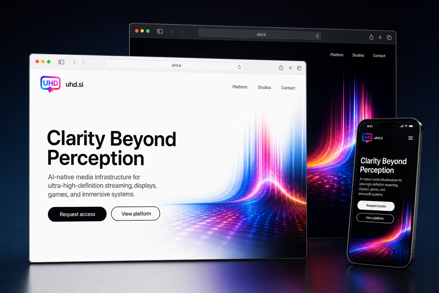 uhd.si website concept preview enlarged