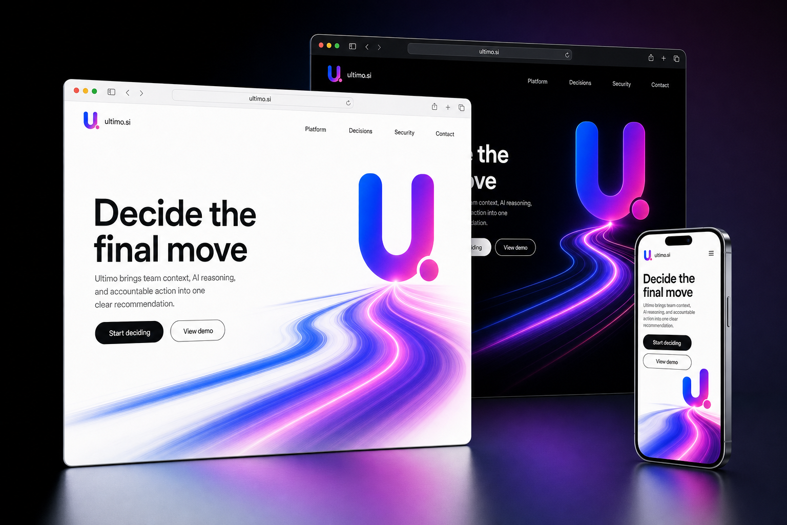 ultimo.si website concept preview