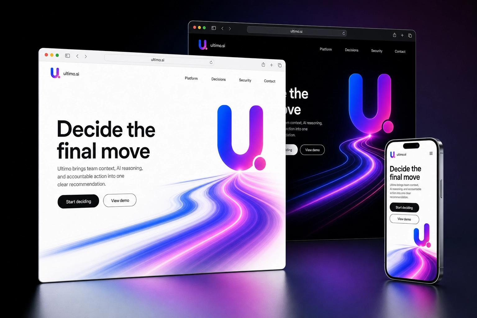 ultimo.si website concept preview