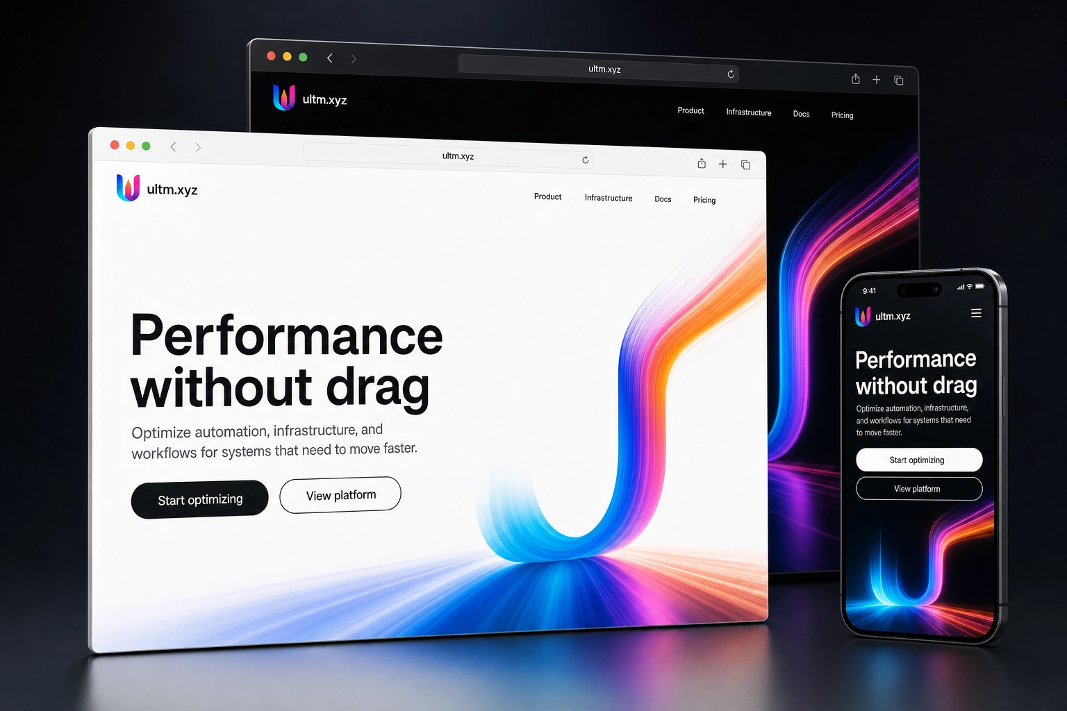 ultm.xyz website concept preview