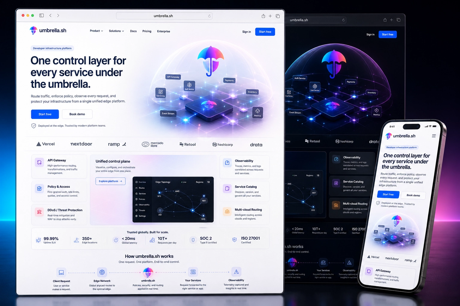 umbrella.sh website concept preview