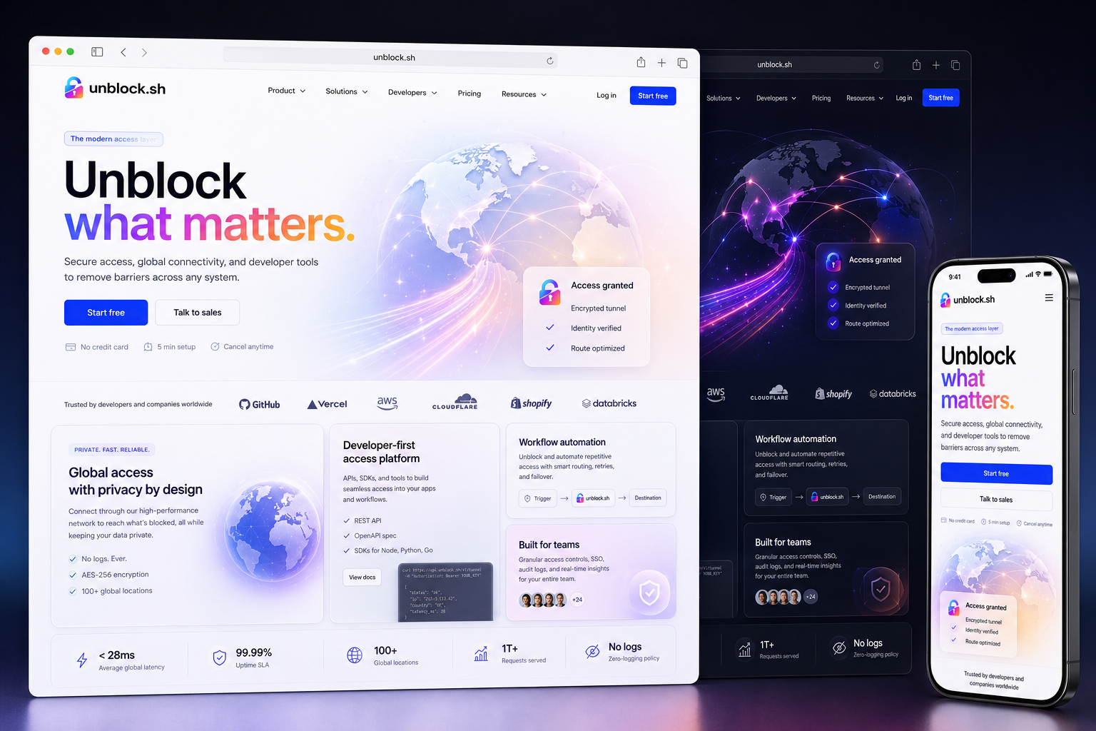 unblock.sh website concept preview