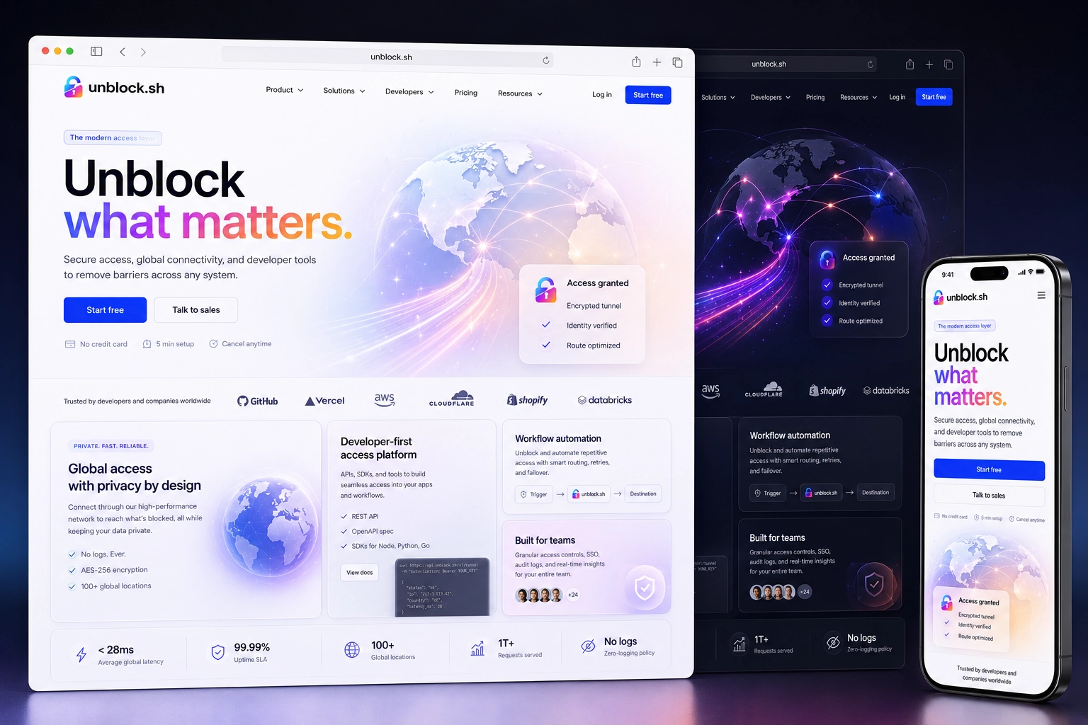 unblock.sh website concept preview