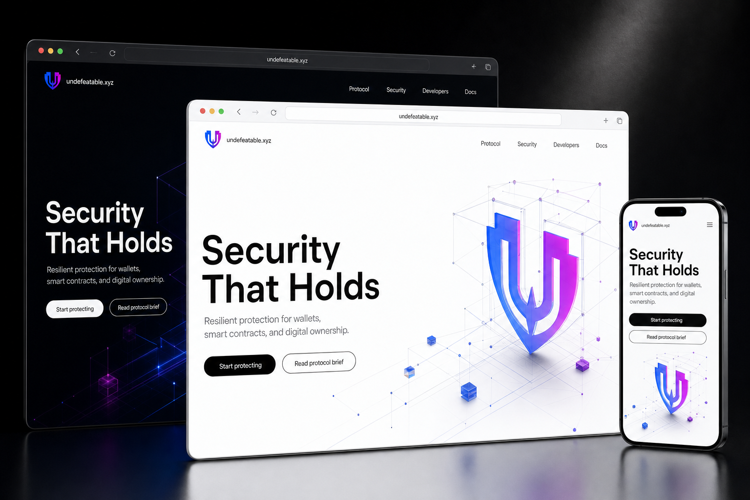 undefeatable.xyz website concept preview enlarged