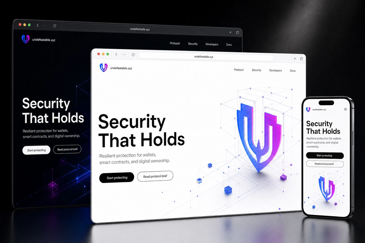 undefeatable.xyz website concept preview