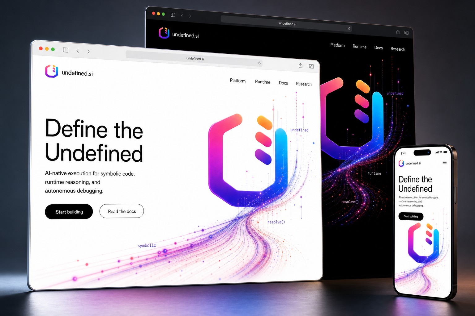 undefined.si website concept preview