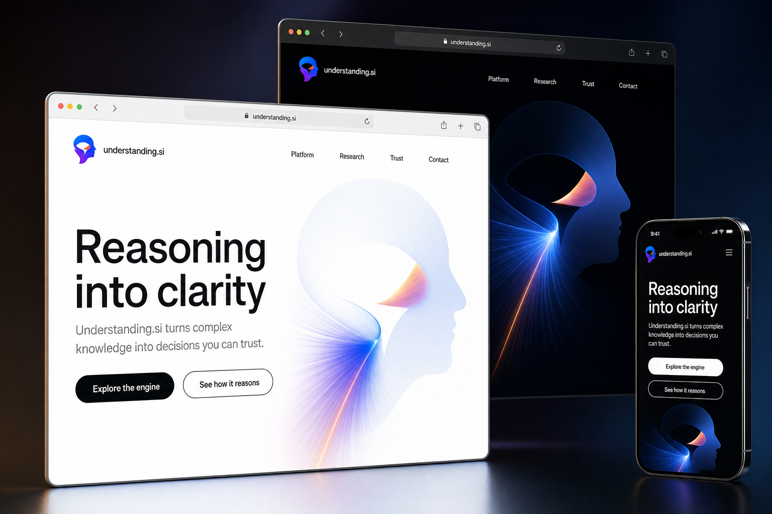 understanding.si website concept preview enlarged