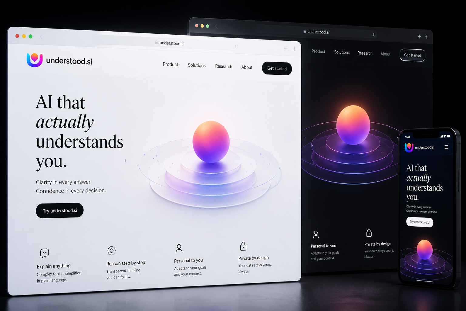 understood.si website concept preview enlarged