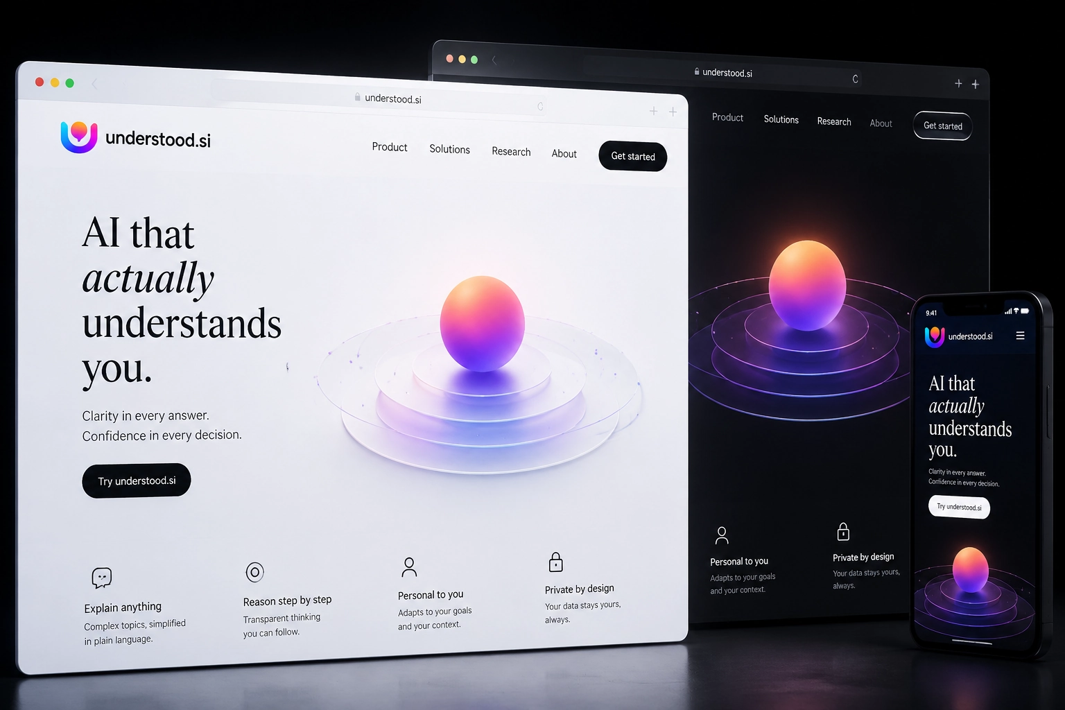 understood.si website concept preview