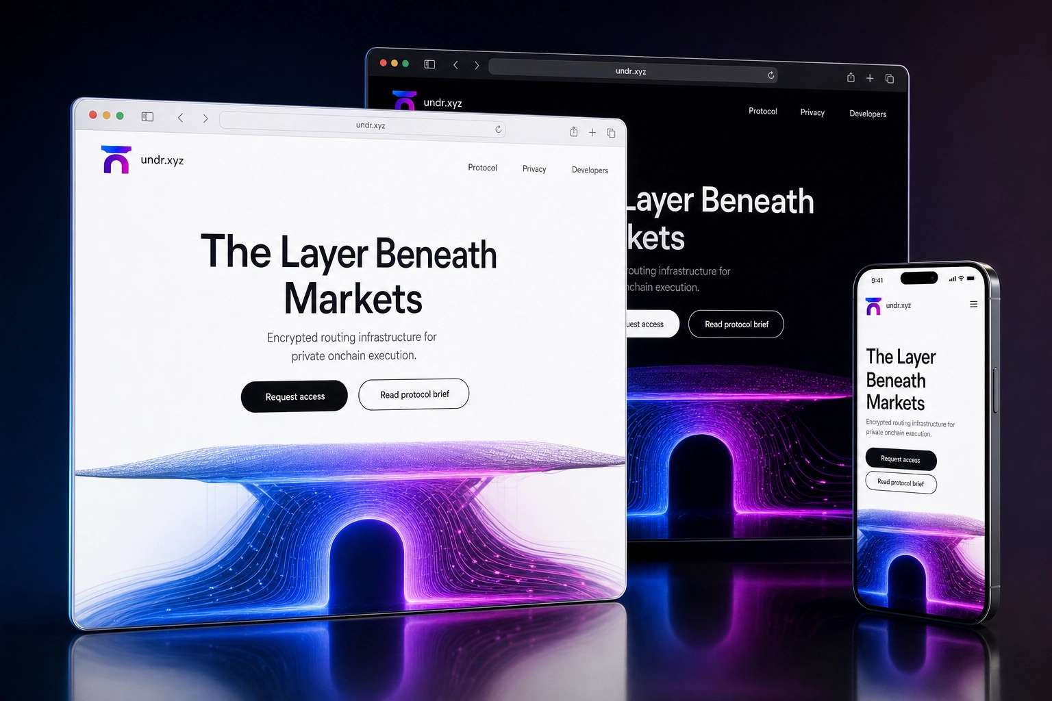 undr.xyz website concept preview