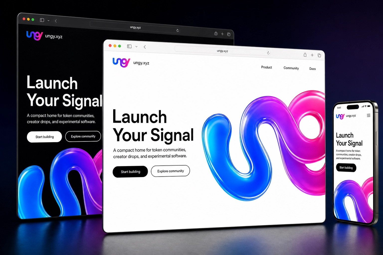 ungy.xyz website concept preview