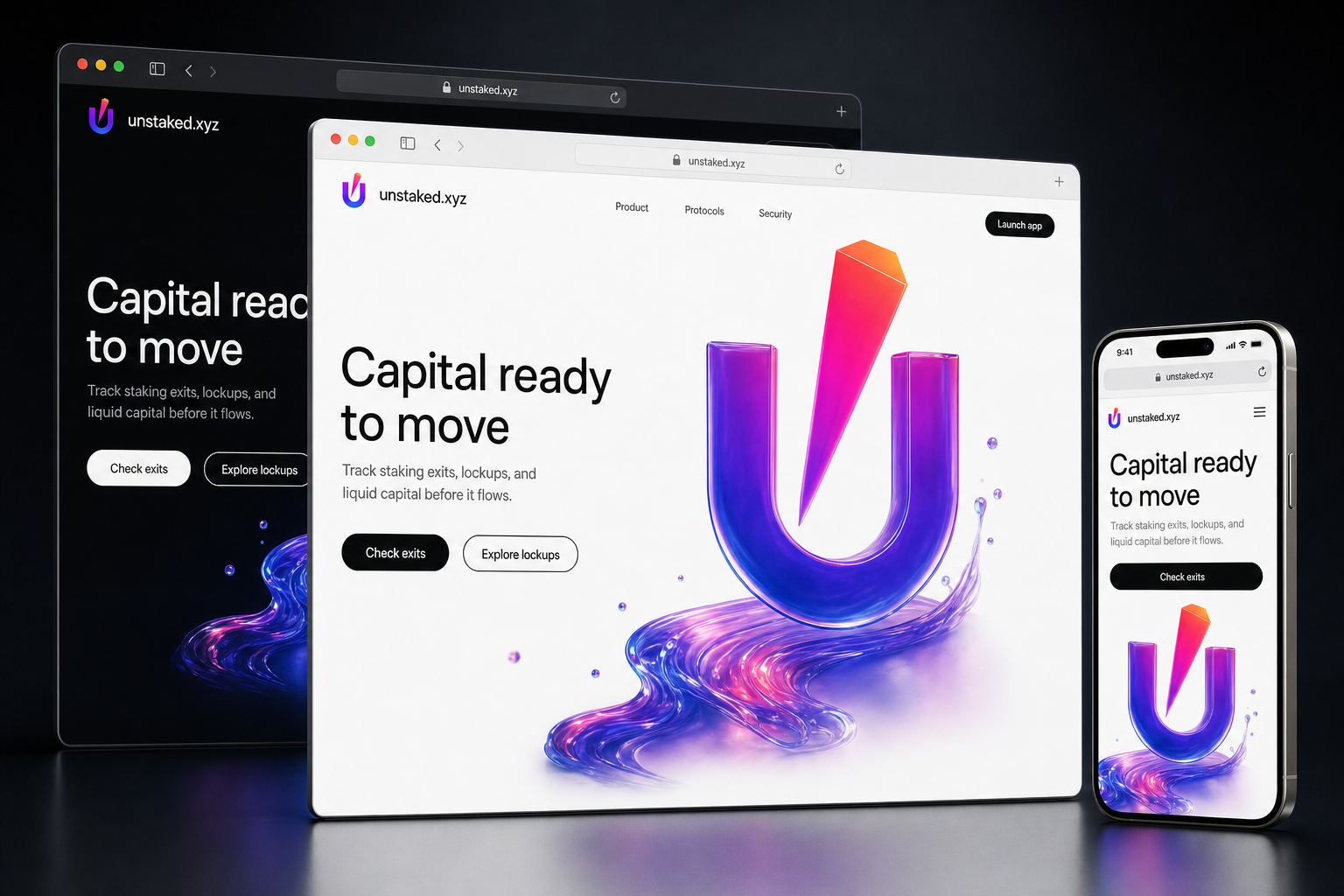 unstaked.xyz website concept preview enlarged