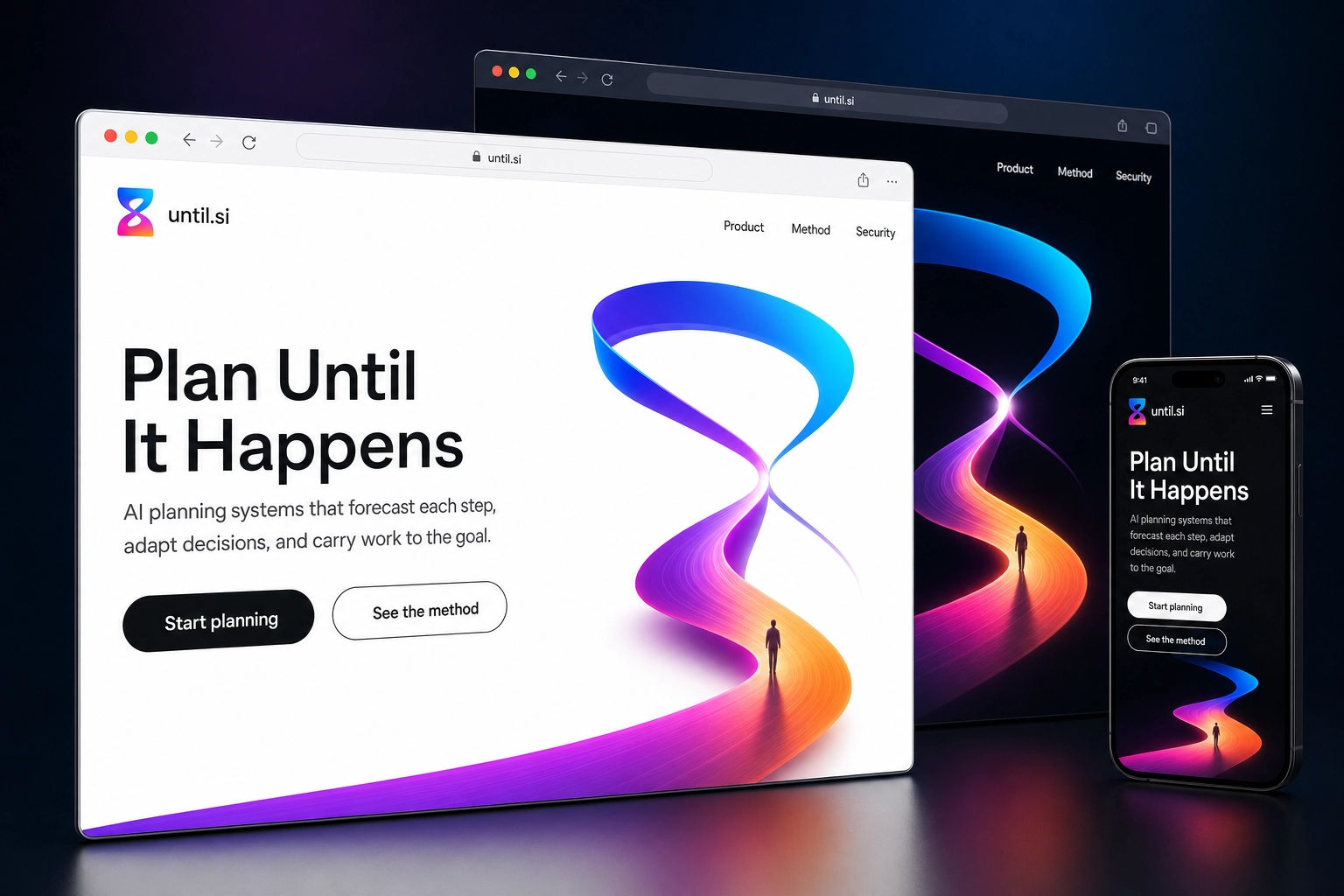 until.si website concept preview
