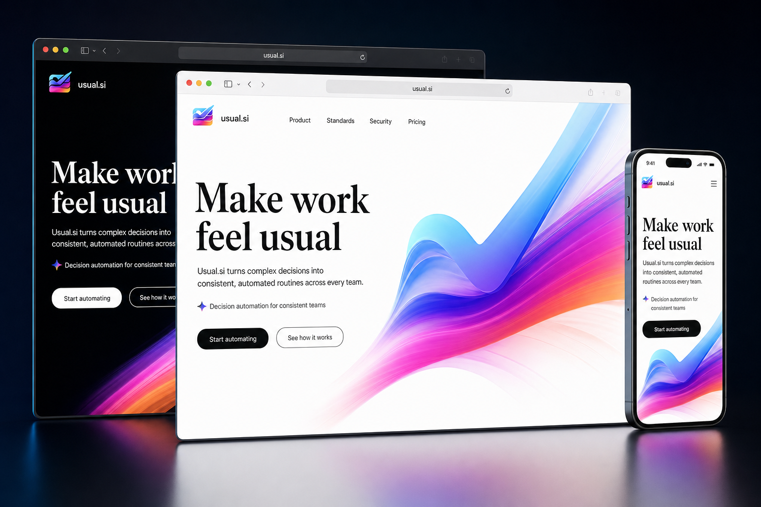 usual.si website concept preview