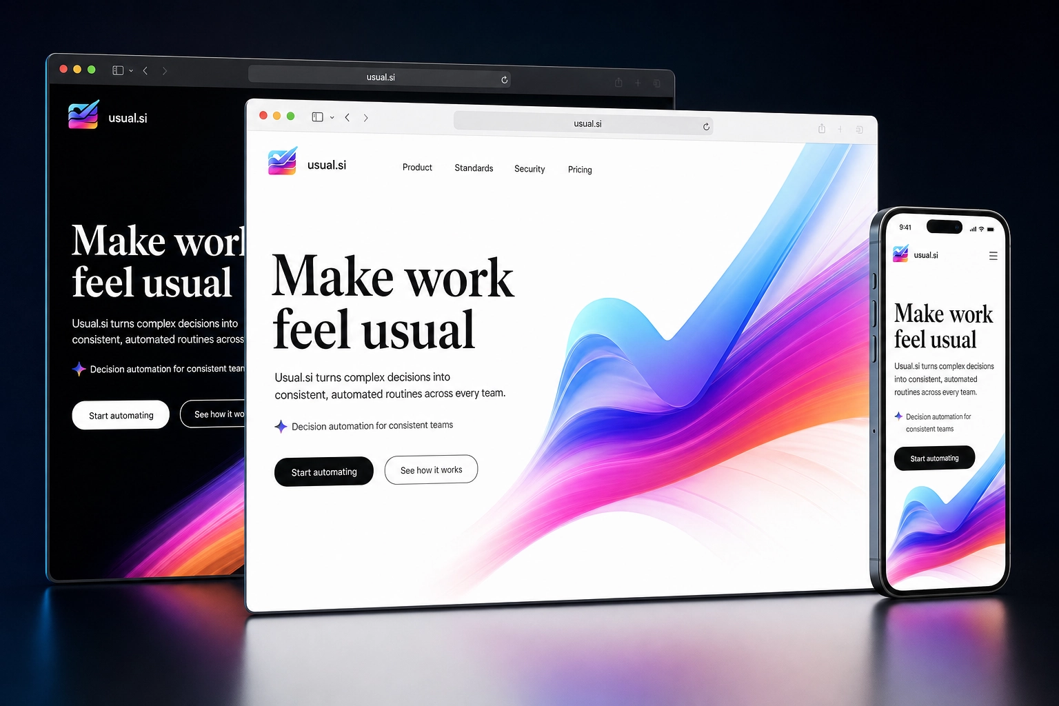 usual.si website concept preview