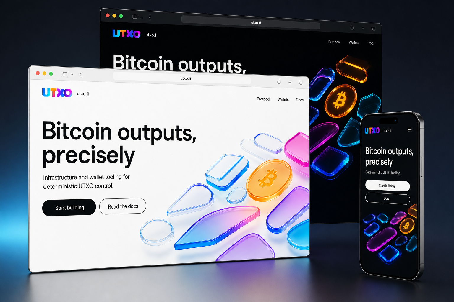 utxo.fi website concept preview enlarged