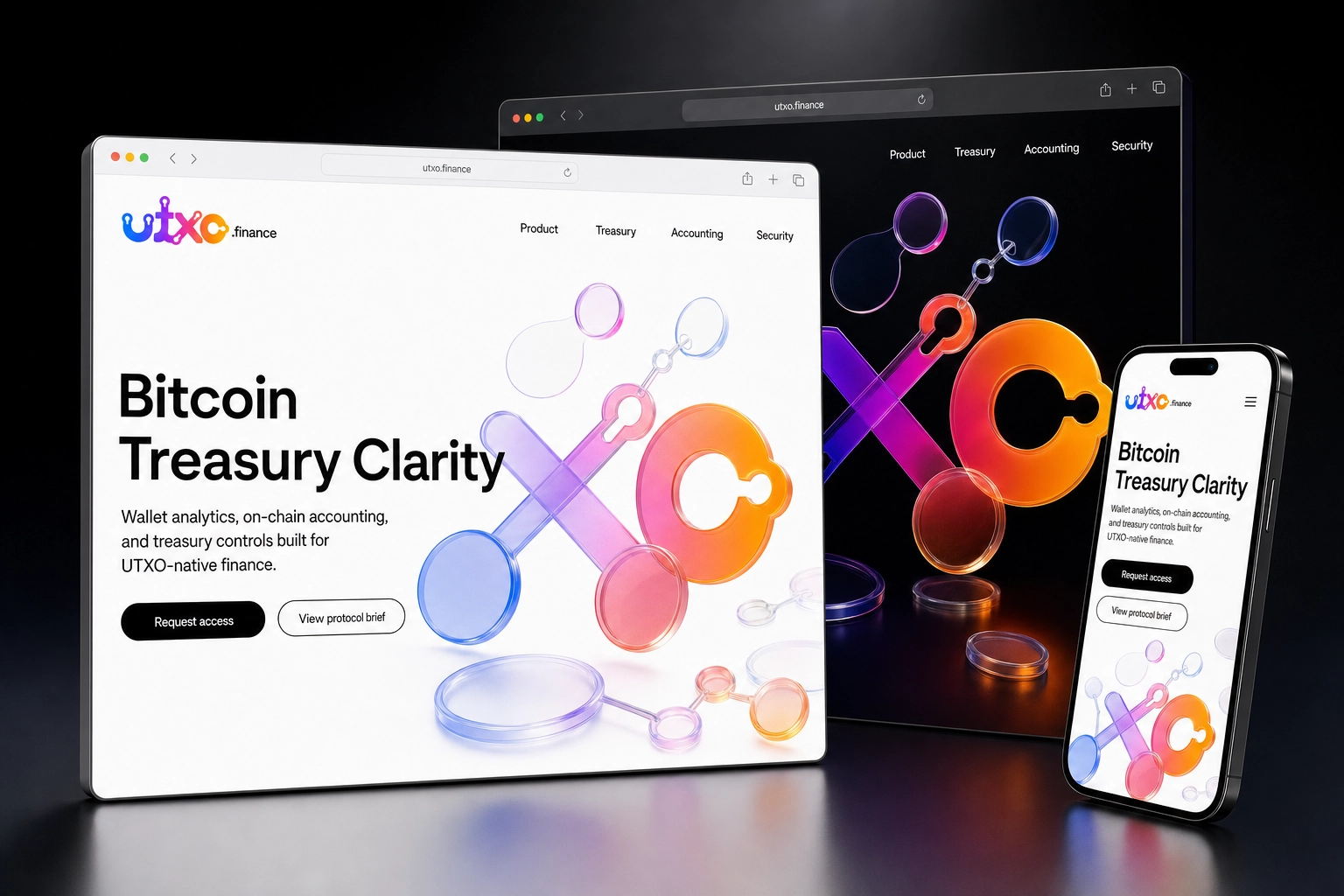 utxo.finance website concept preview