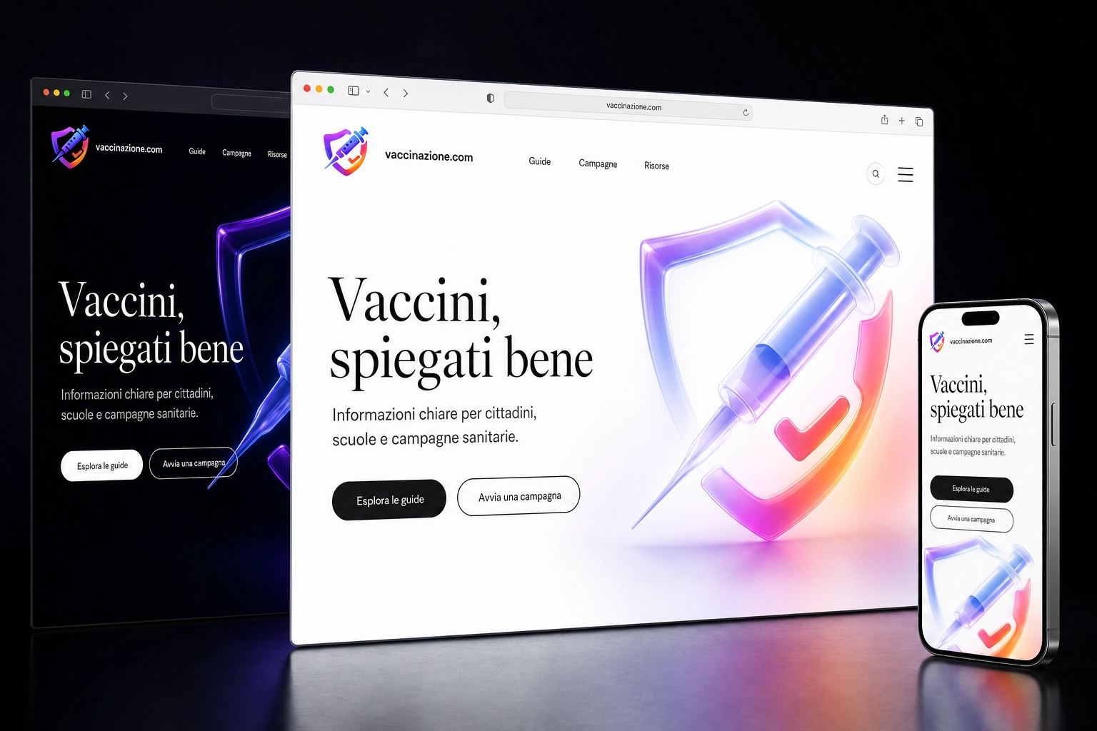 vaccinazione.com website concept preview