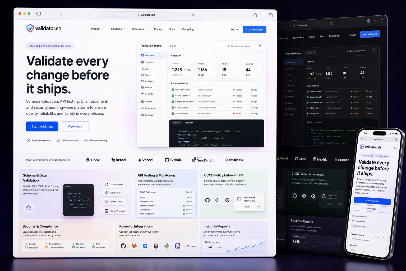 validator.sh website concept preview