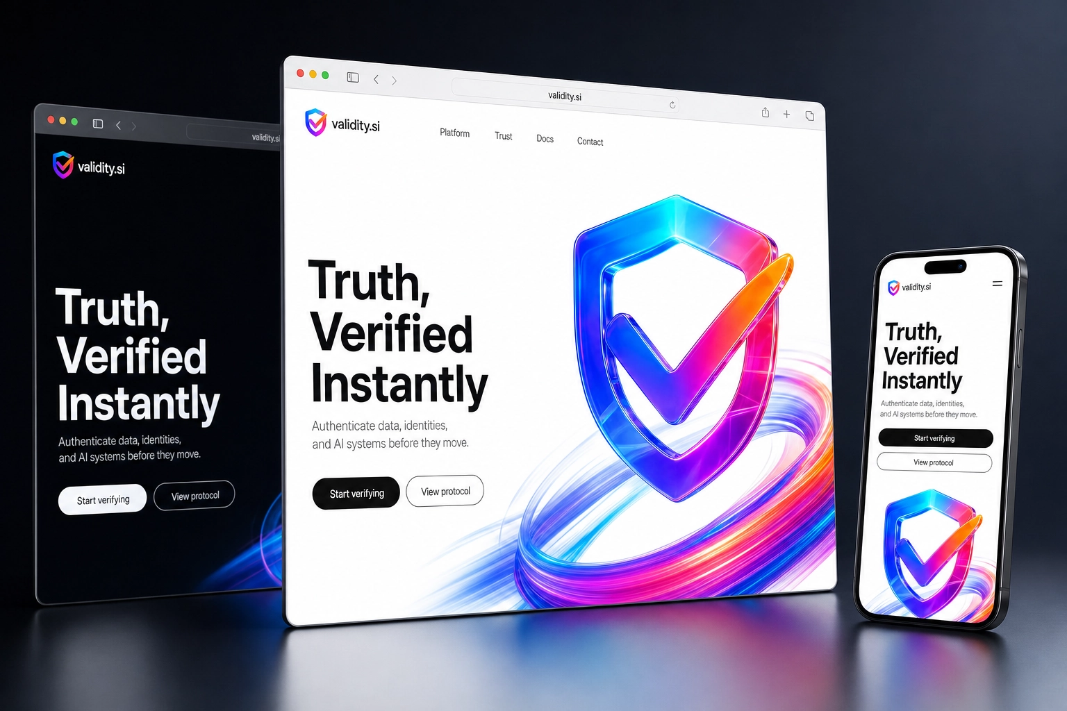 validity.si website concept preview