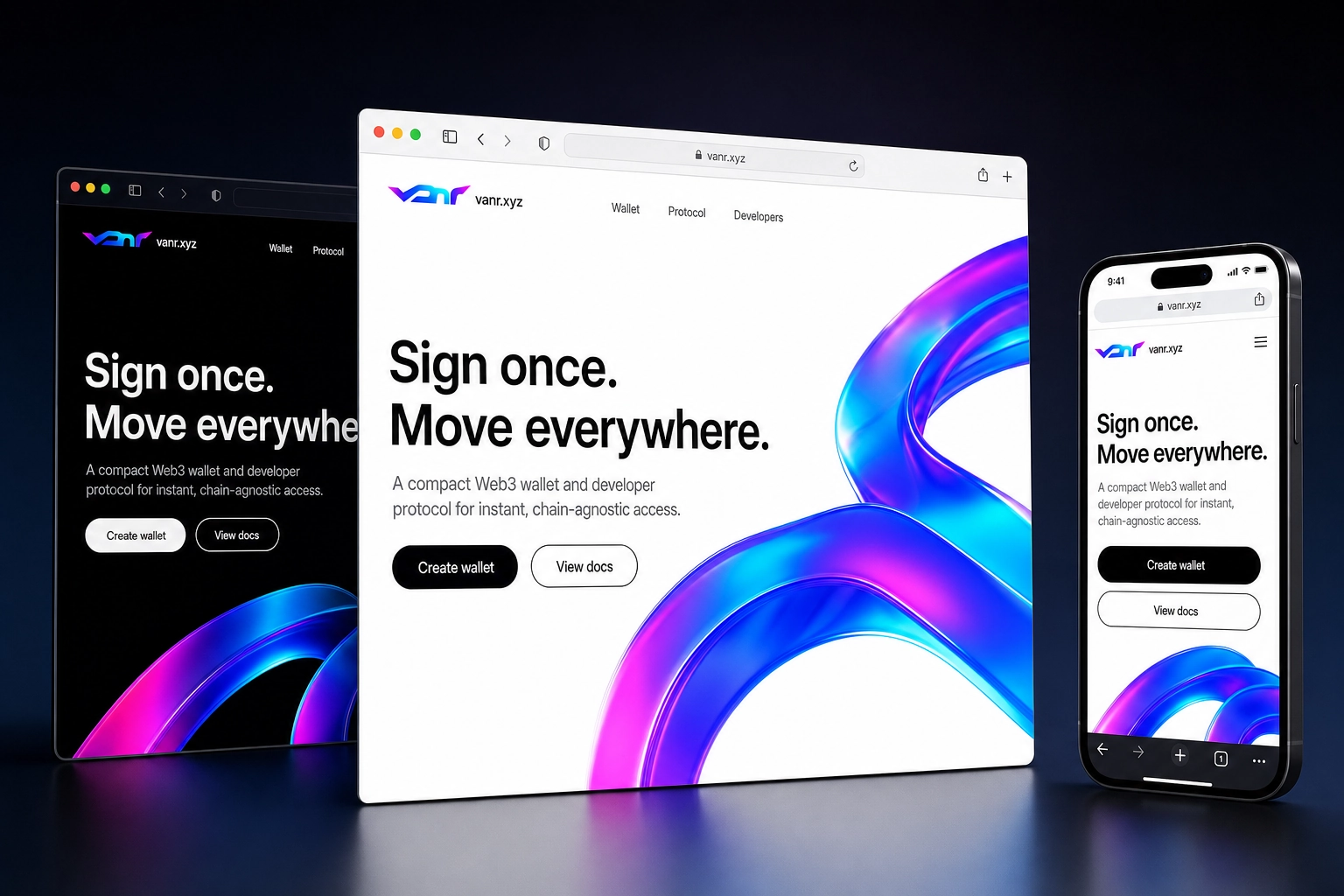 vanr.xyz website concept preview