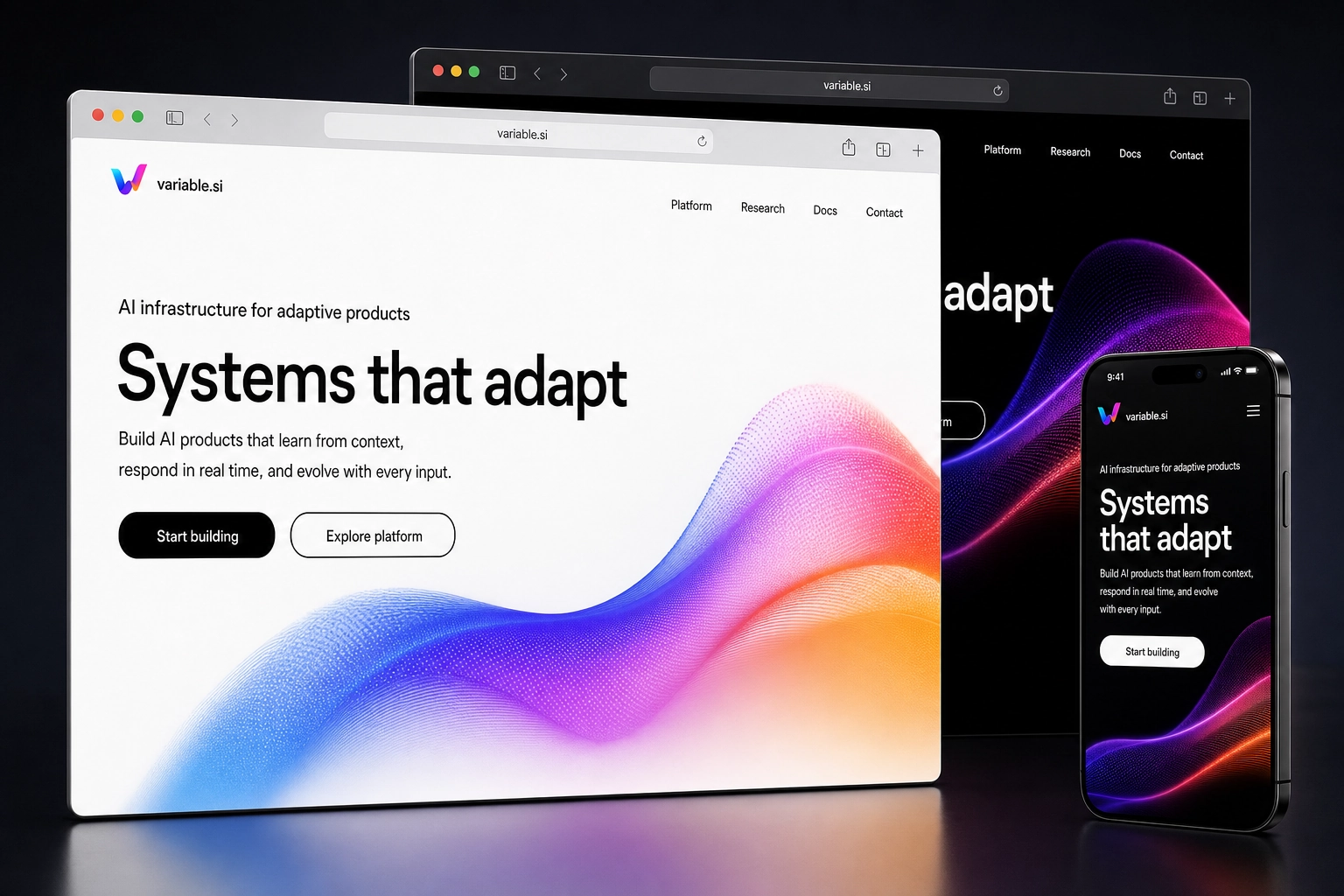 variable.si website concept preview