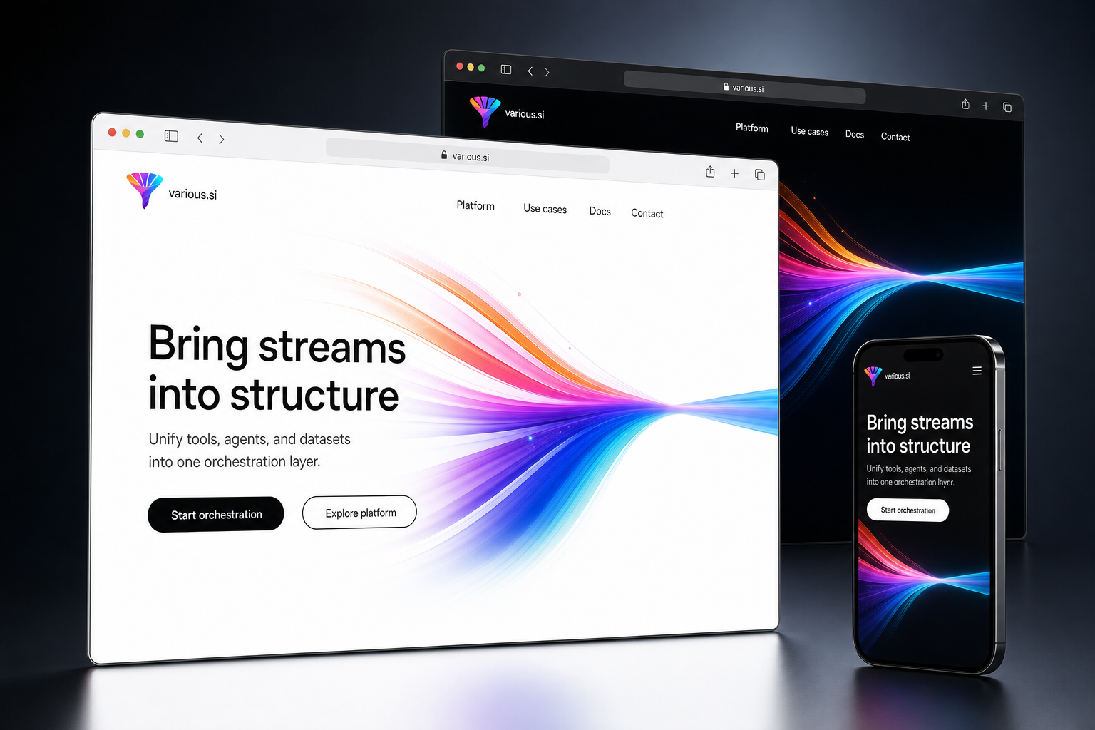 various.si website concept preview