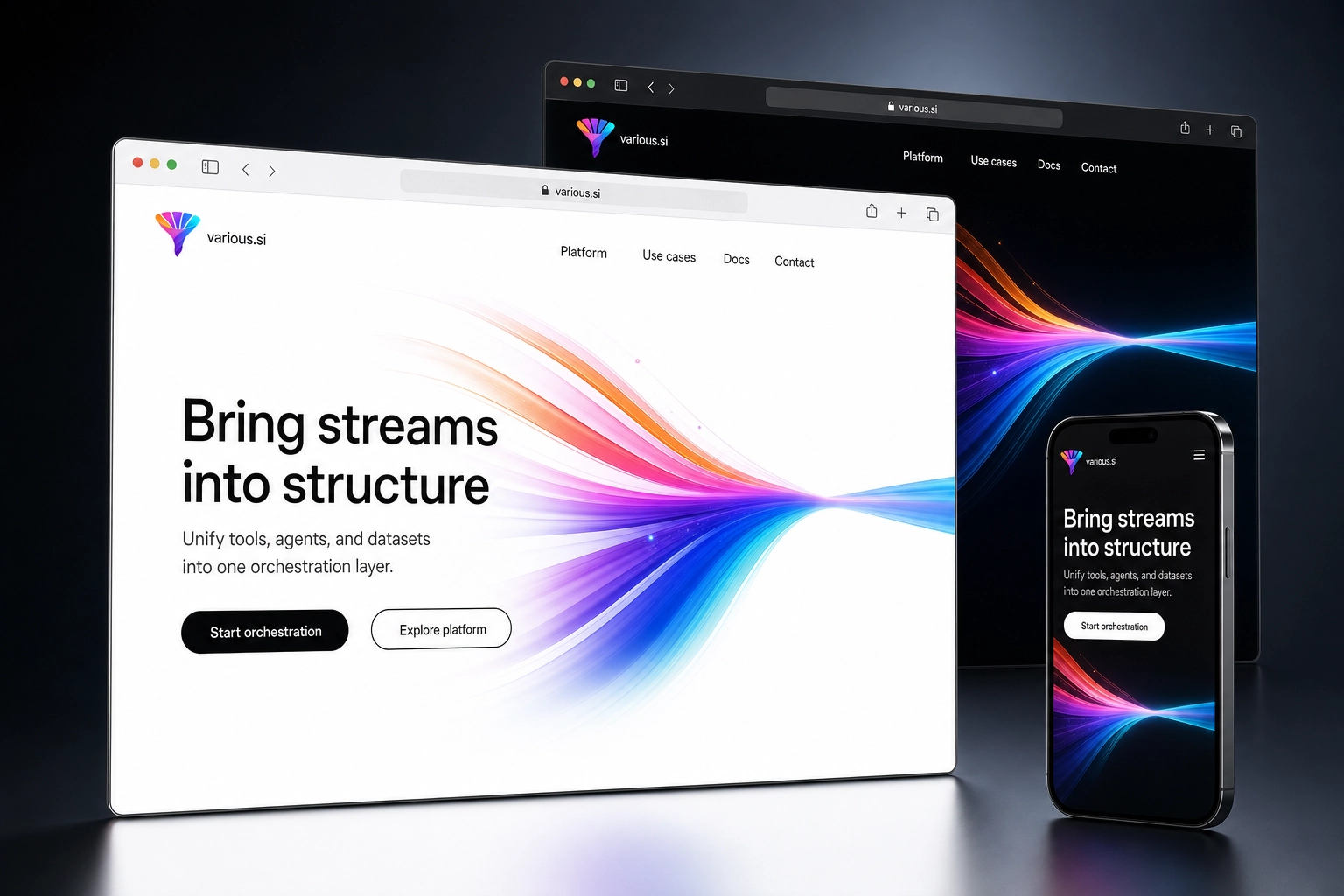various.si website concept preview
