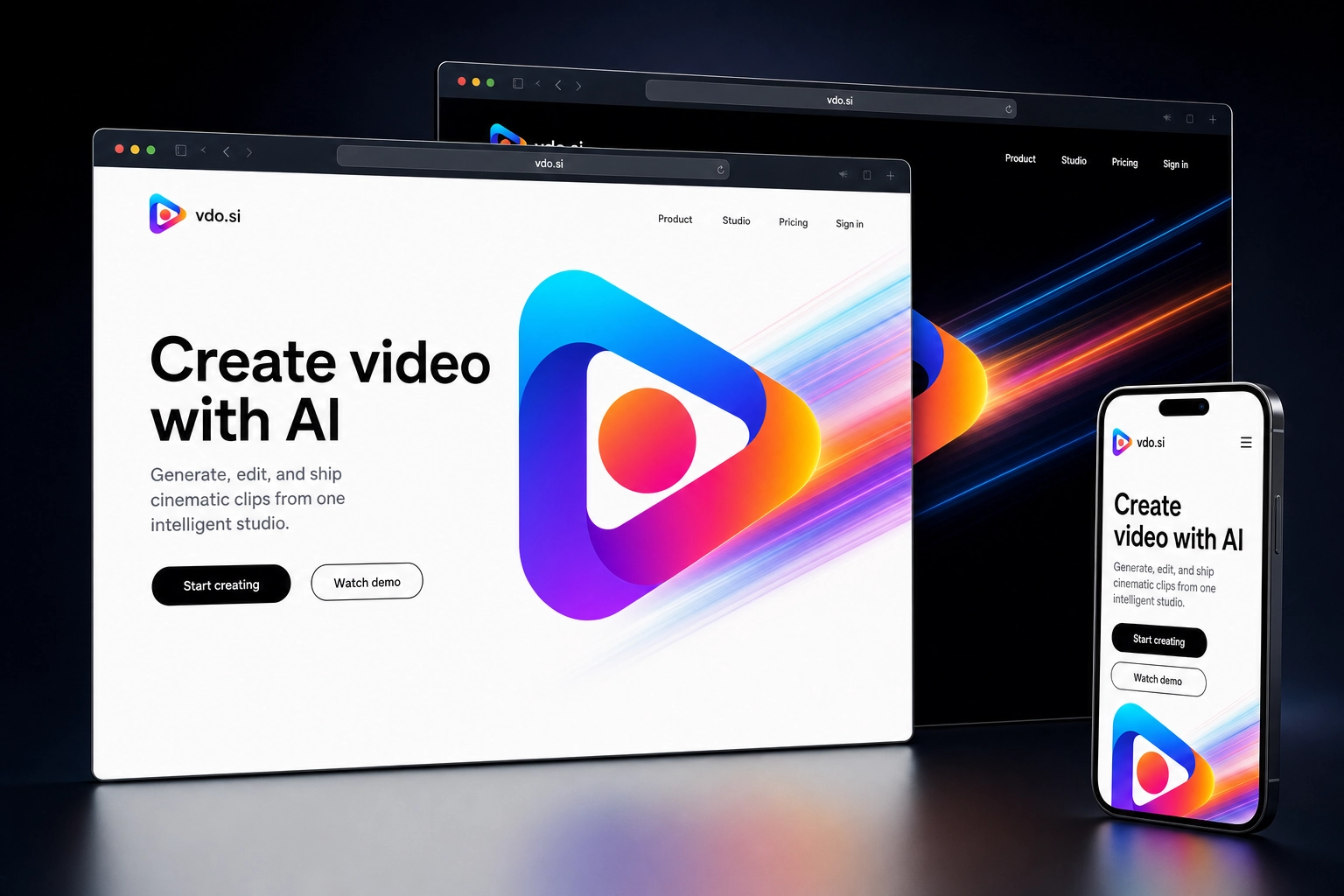 vdo.si website concept preview