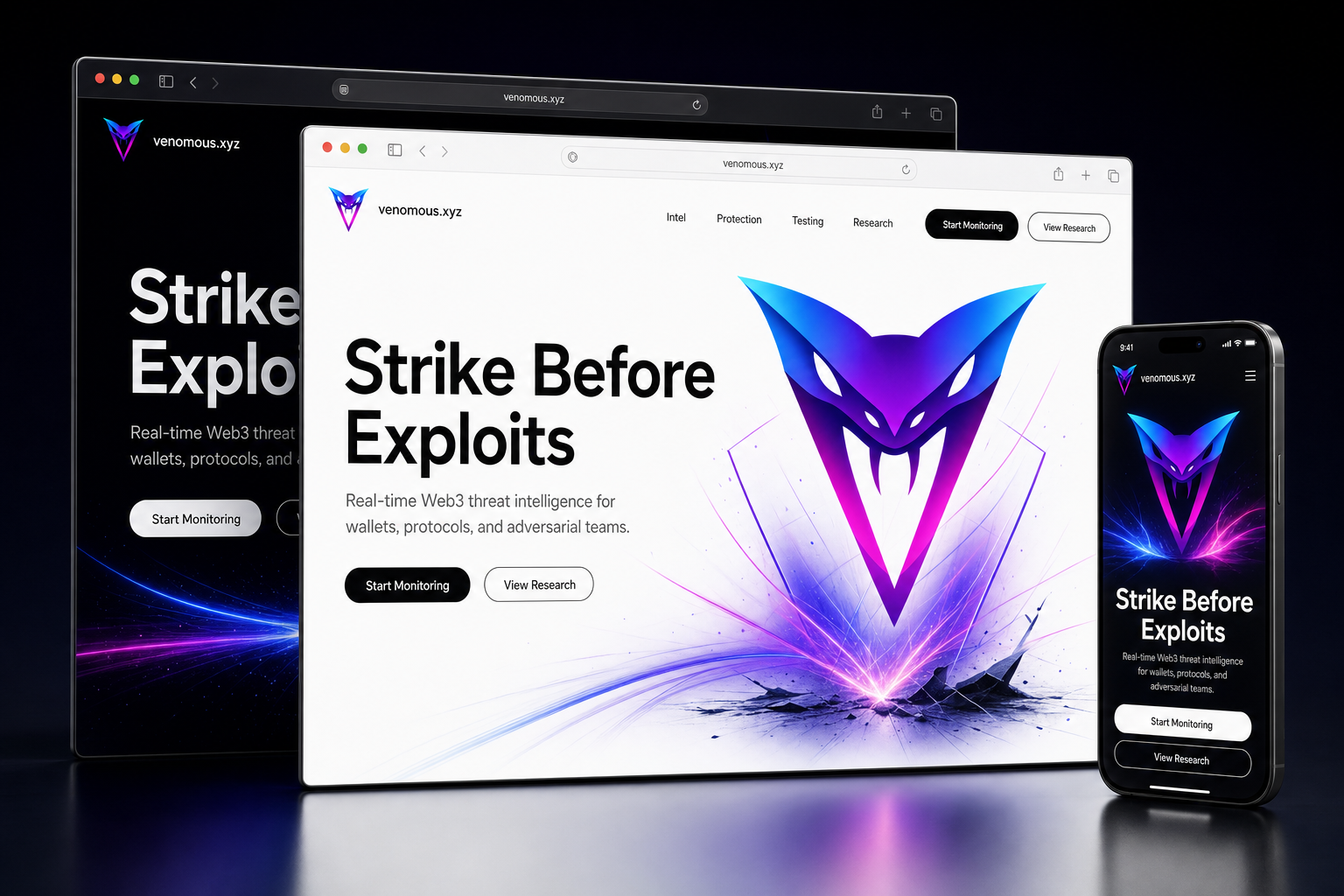 venomous.xyz website concept preview