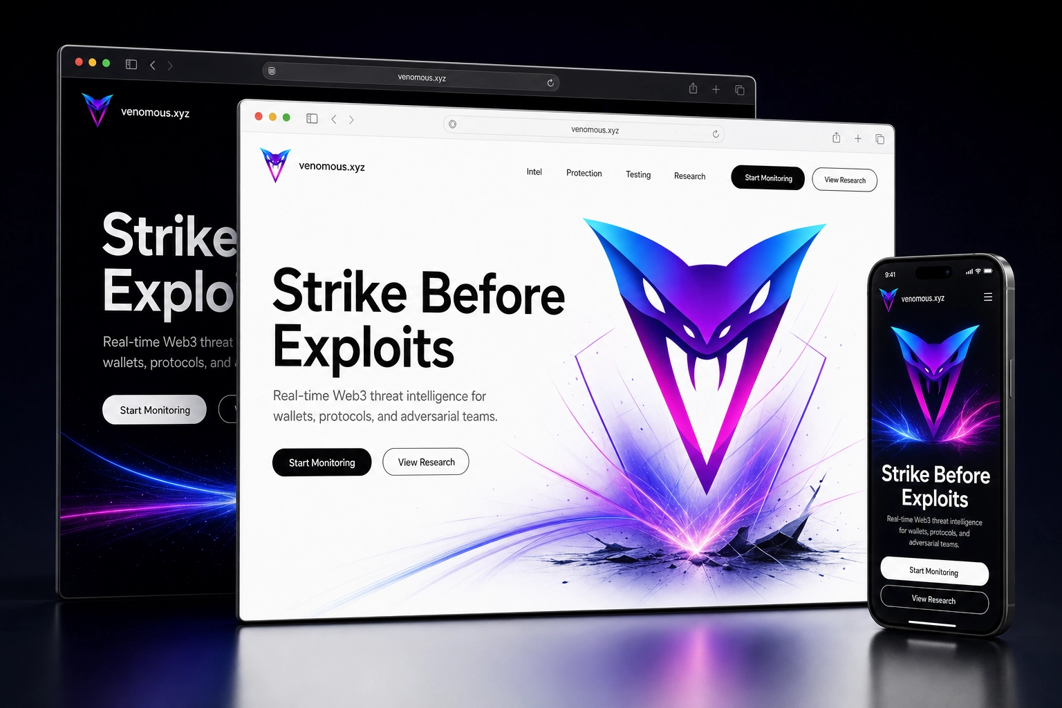venomous.xyz website concept preview